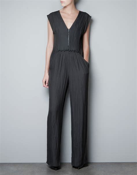 zara jumpsuit wide-leg